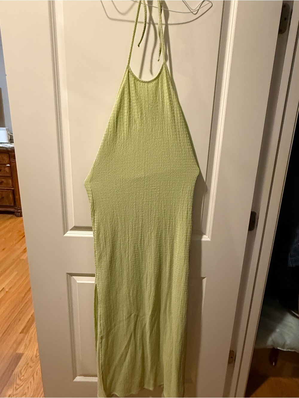 Forever 21 Light Lime Halter Maxi Dress
